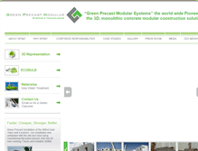 Tablet Screenshot of greenprecastsystems.com